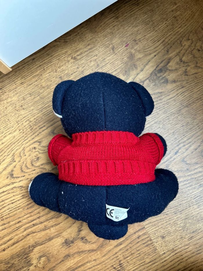 Peluche doudou ours bleu rouge - photo numéro 2
