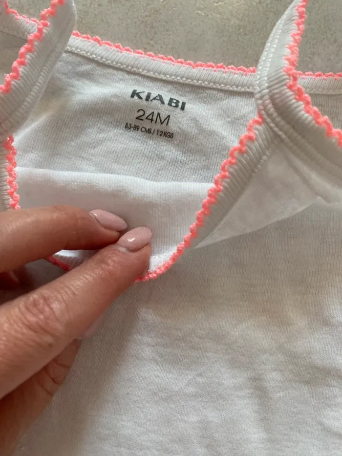 Lot de 2 body filles Kiabi 24 mois blanc - photo numéro 4