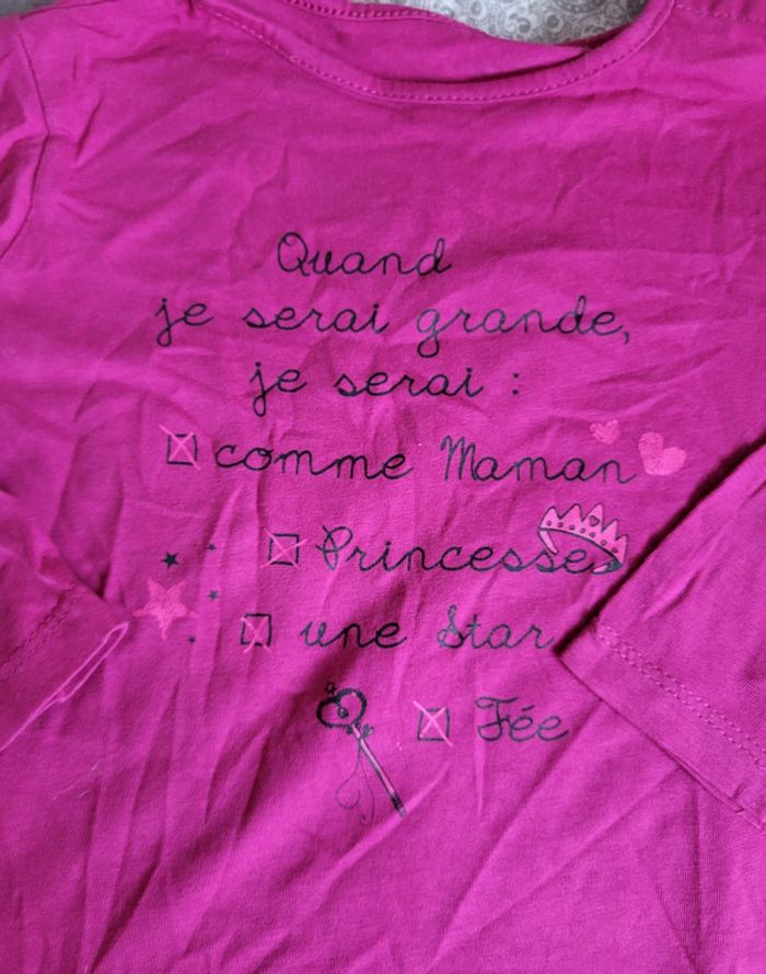 Tee shirt rose 18 mois - photo numéro 2