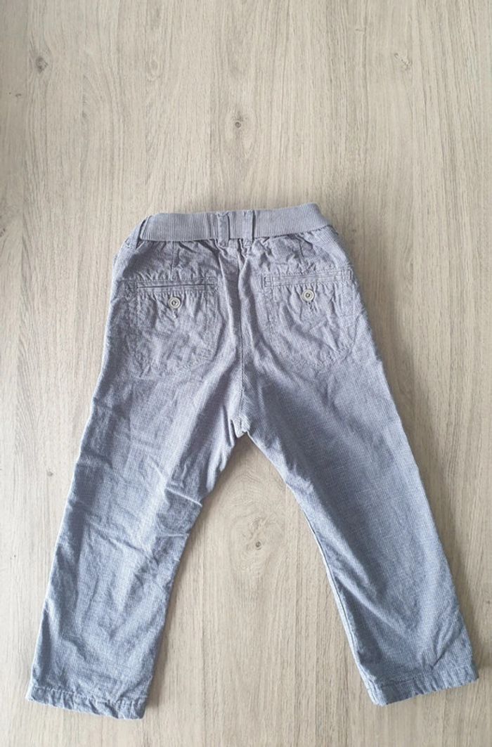 Pantalon bébé gris blanc, doublure, taille 12 - 18 mois, H&M - photo numéro 3