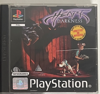 jeu vidéo PS1 Heart of Darkness avec lunettes 3D complet