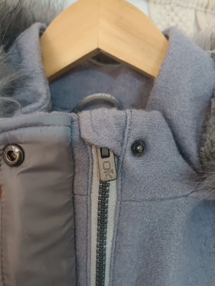 Joli manteau à capuche gris très chaud Okaïdi 12 ans - photo numéro 6