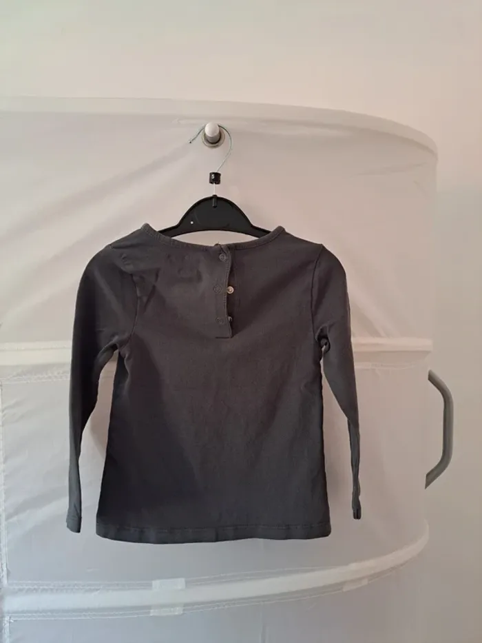 Tee-shirt manches longues gris - photo numéro 2