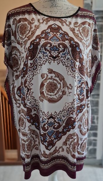 Long tee-shirt fluide imprimé