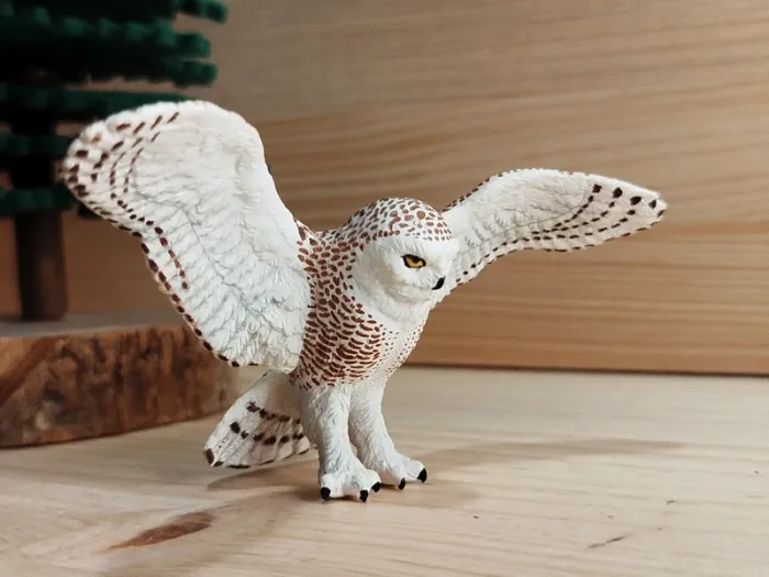 PAPO chouette blanche volante Figurine animal de la forêt - photo numéro 2