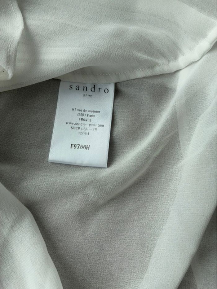 Chemise femme transparente blanche Sandro taille 1 en parfait état - photo numéro 11