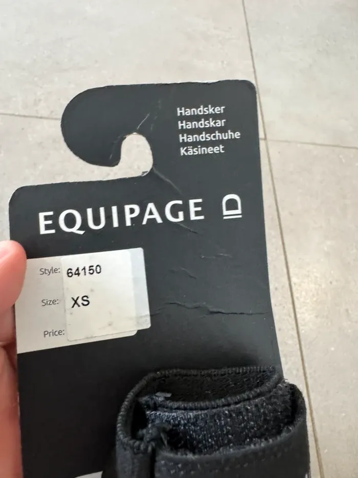 Gants noir Equipage taille XS, neuf - photo numéro 2