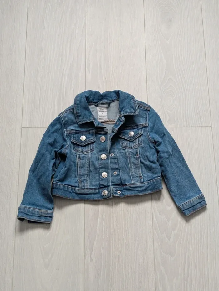 Veste en jean fille 3 - 4 ans 104cm - photo numéro 2