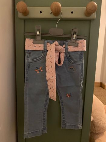 Jeans fleuri bébé mes petits cailloux