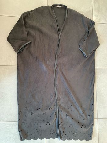 Veste noir aspect daim taille 44