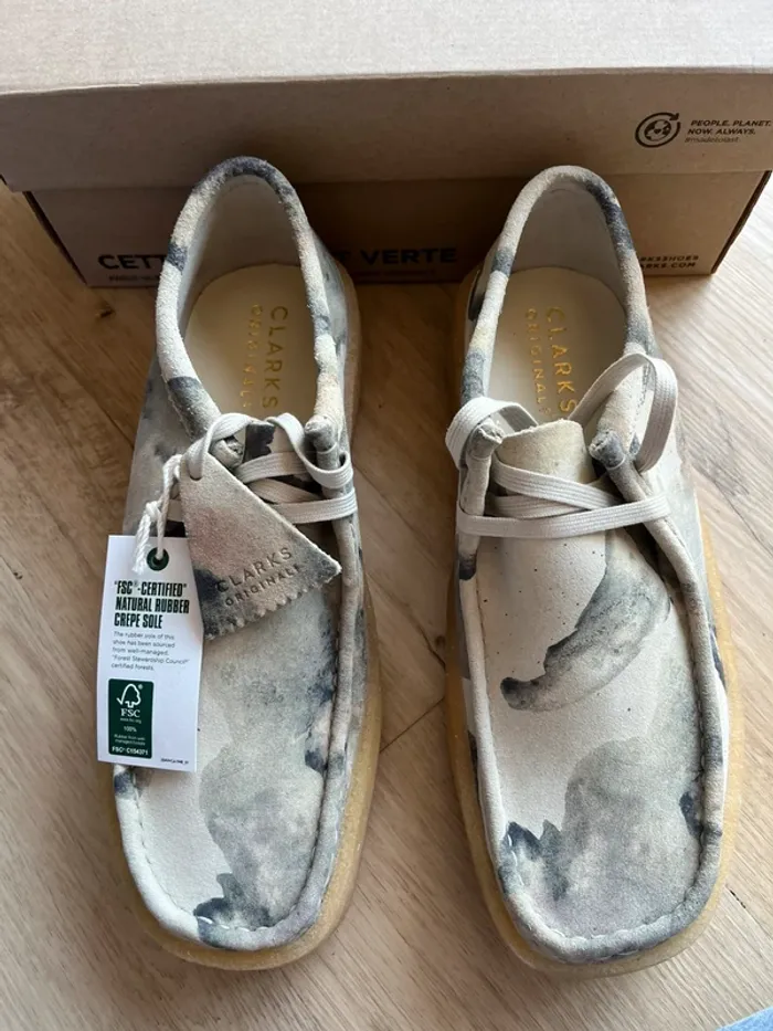 Clarks Wallabee Cup Off White Camo Taille 42,5 - photo numéro 2