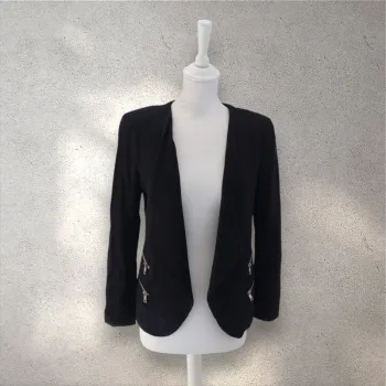 Blazer noir Zara avec zips taille M