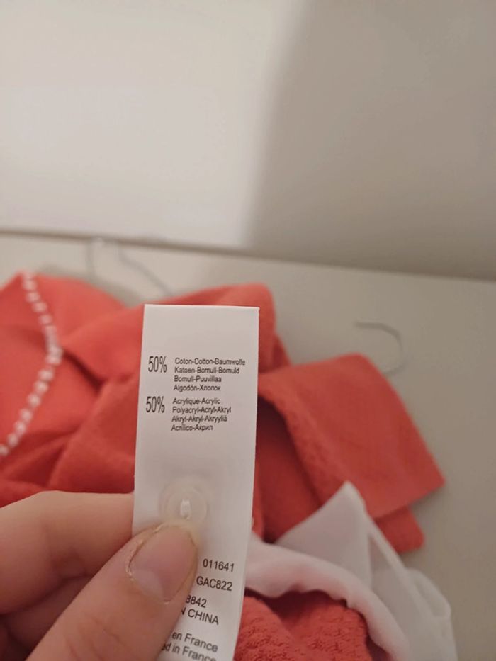 Pull chic rose/Corail avec Perles Anne Weyburn taille L 40 - photo numéro 11