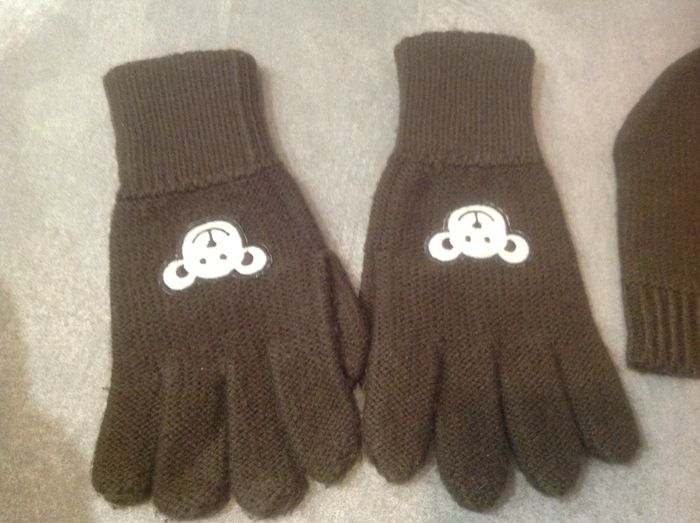 Ensemble bonnet + gants marron enfant 10/12 ans Vert Baudet - photo numéro 4