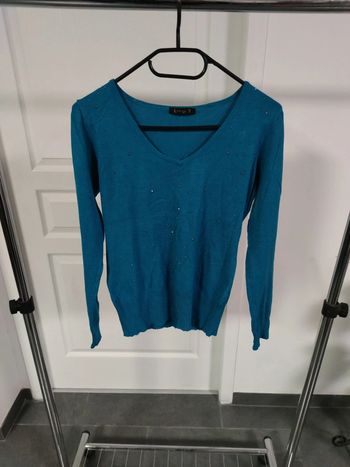 Pull léger turquoise