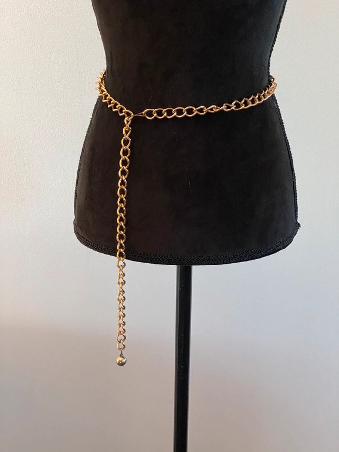 Ceinture chaîne maillon doré - photo numéro 2