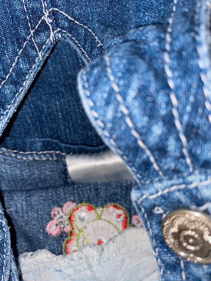 Ensemble robe en jean et boléro, taille 6 mois, marque Creeks. - photo numéro 3