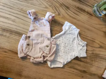 Ensemble salopette body naissance