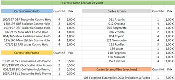 Cartes Promo Pokémon EV