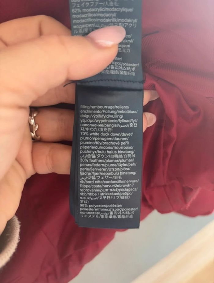 Doudoune rouge bordeau Tommy Jeans - photo numéro 9