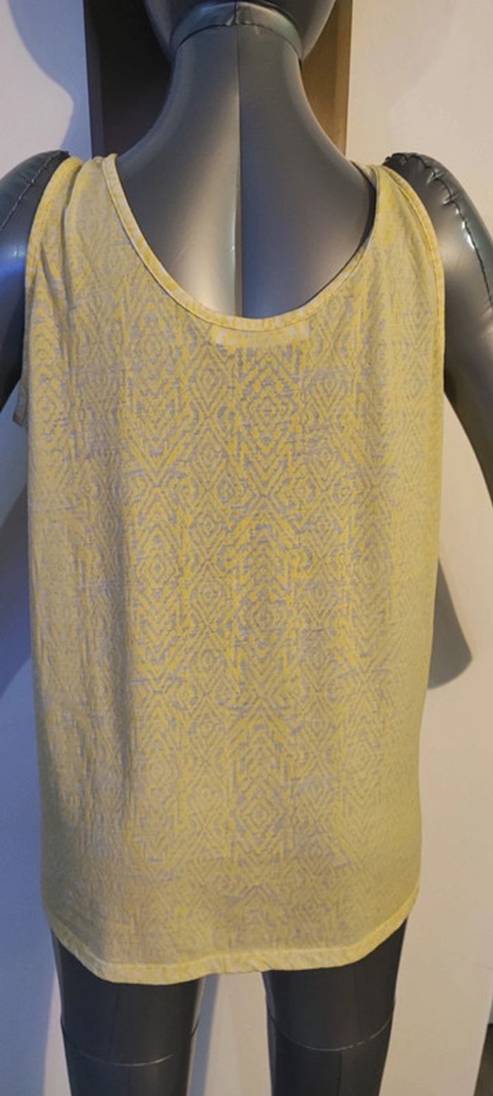 Débardeur fluide jaune transparent T:L - photo numéro 3