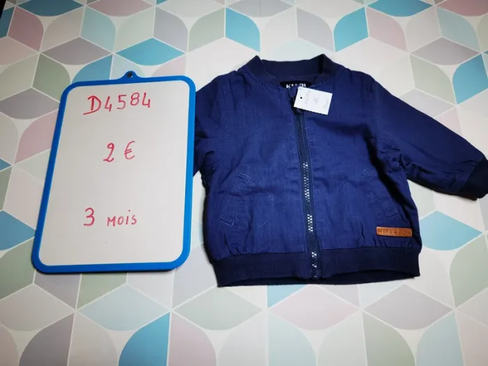 D4584 - veste zippée garçon 3 mois