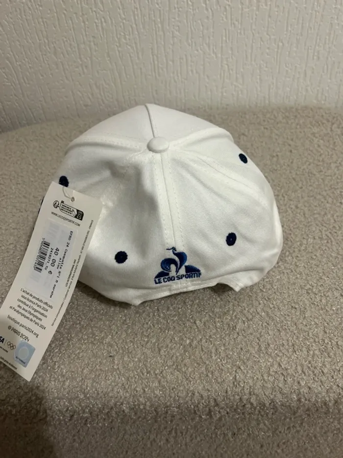Casquette blanche, Le Coq Sportif équipe de France olympique Paris 2024 collector - photo numéro 4