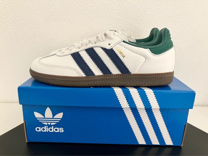 Adidas Originals Samba White / Navy Blue / Collegiate Green - photo numéro 8