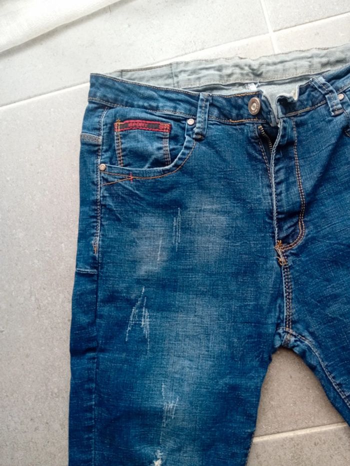 Jeans à trou Homme taille 44 Bleu - photo numéro 3