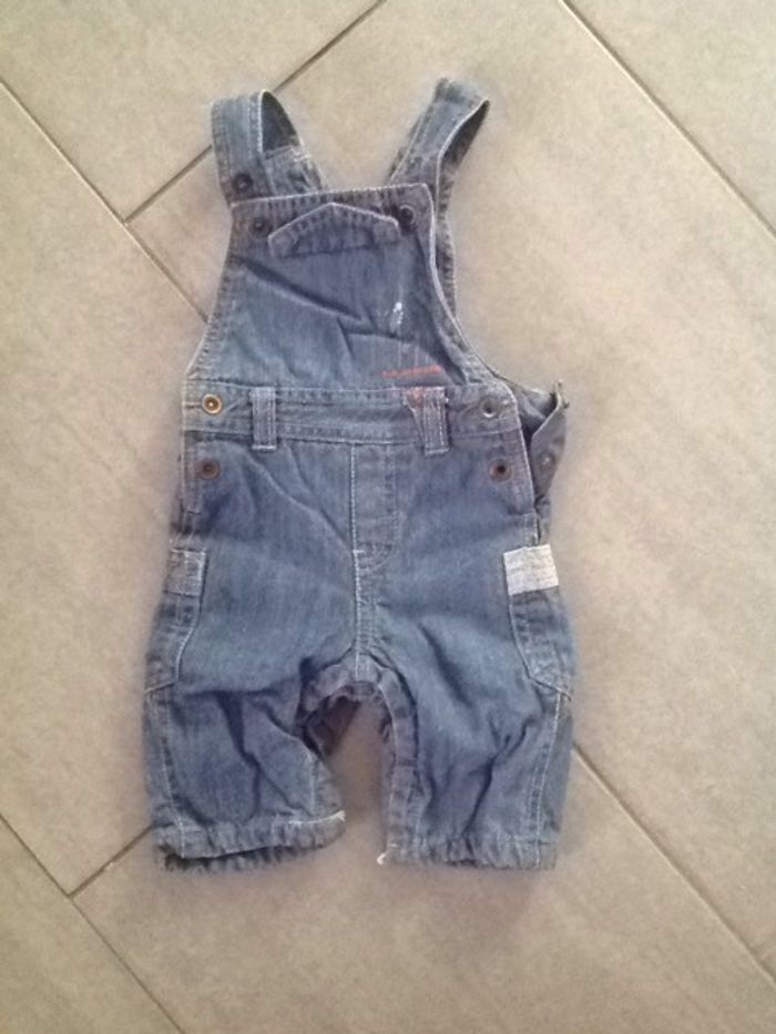 Salopette jeans épaisse Kitchoun - 3 mois