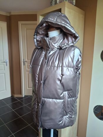 Doudoune sans manches capuche bronze neuve XL