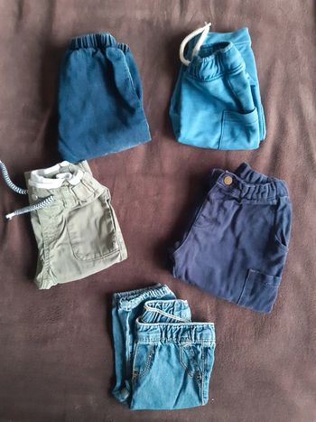 Lot 5 pantalons 74 cm