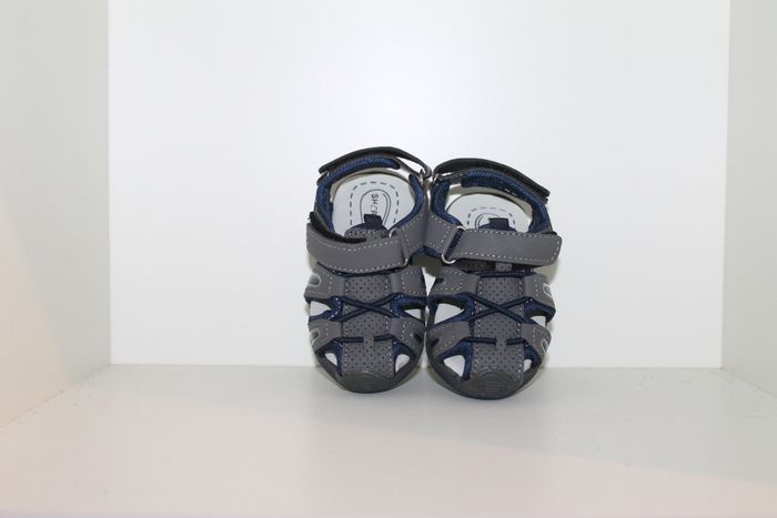 jolie sandales nus pieds grise et bleue 20 - photo numéro 3