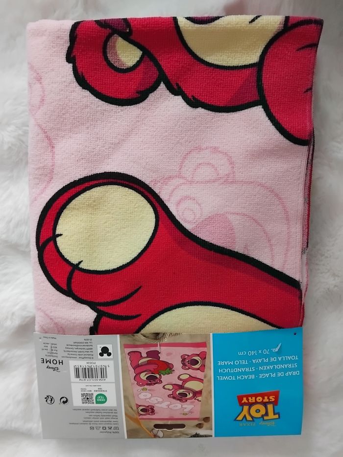Serviette plage Lotso Disney, 70x140, neuf - photo numéro 2