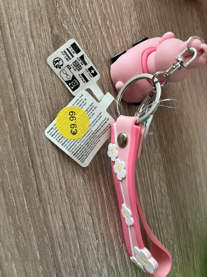 Porte clé lapin rose - photo numéro 2