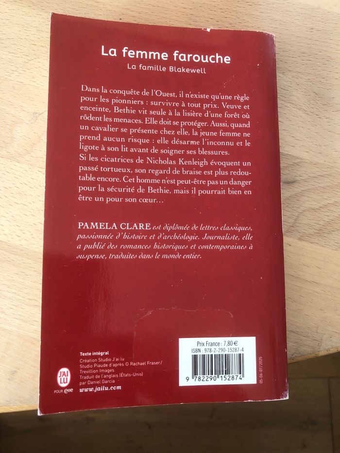 La femme farouche - Pamela Clare - photo numéro 2