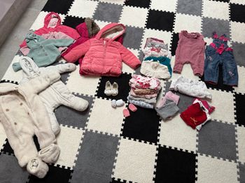 Lot 31 vêtements bébé fille toute taille