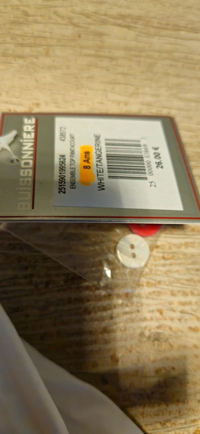 Blouse à bretelles, asymétrique, blanche, Buissonnière, 8 ans, neuf avec étiquette - photo numéro 3