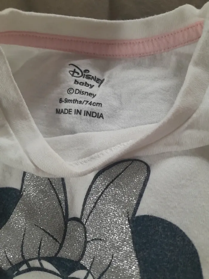 Ensemble T-shirt pantalon Disney Minnie 12 mois - photo numéro 2