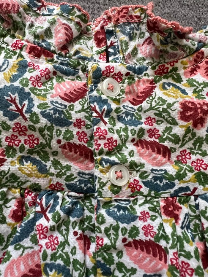 Robe et culotte fille à fleur 6 mois Boutchou - photo numéro 5