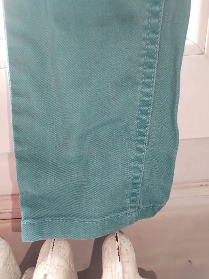 Pantalon jean vert menthe - coupe slim 5 Ans - photo numéro 6
