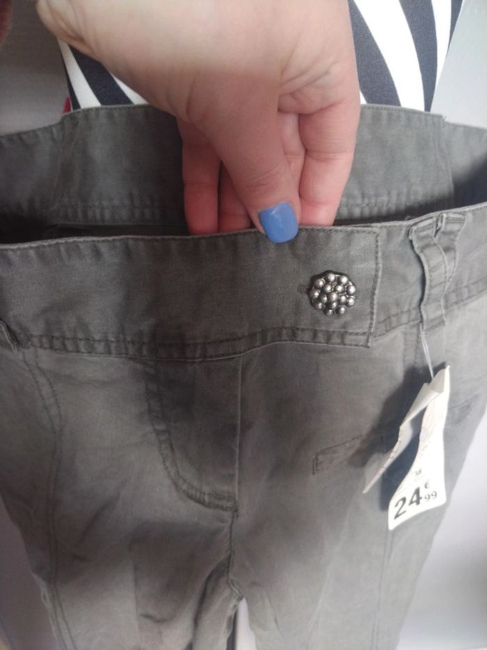 Pantalon toile vert neuf - photo numéro 2