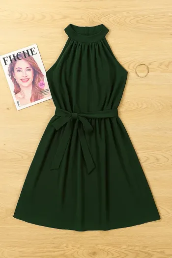 Robe ras de cou vert sapin