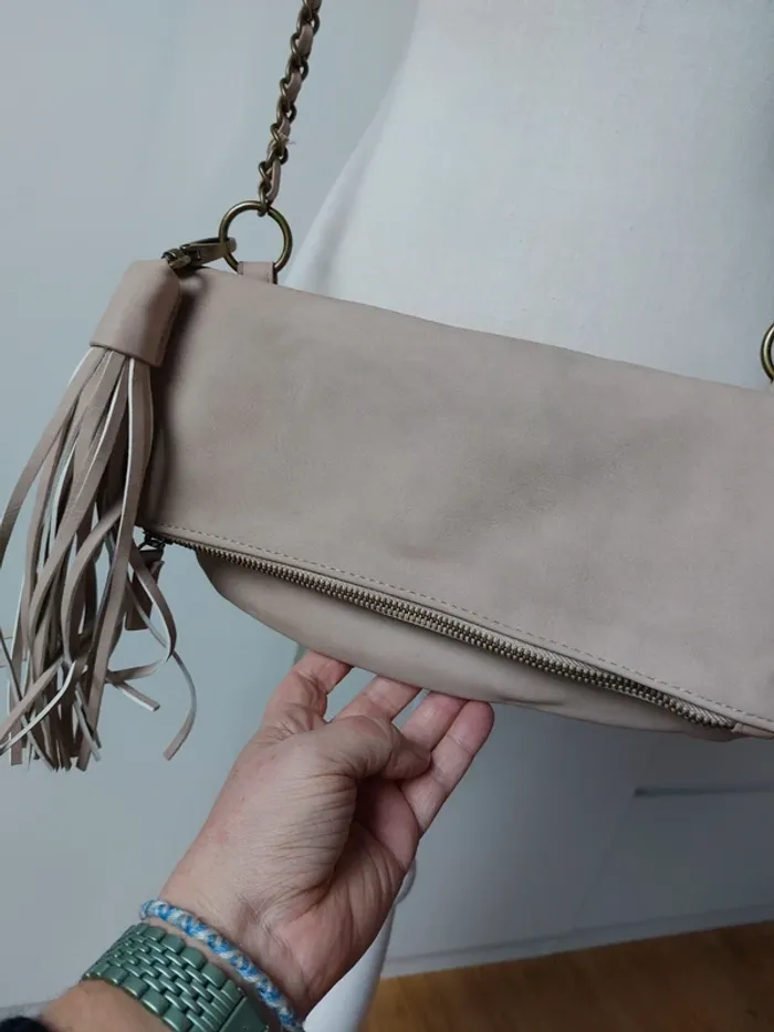Pochette bandoulière rose pâle - photo numéro 2