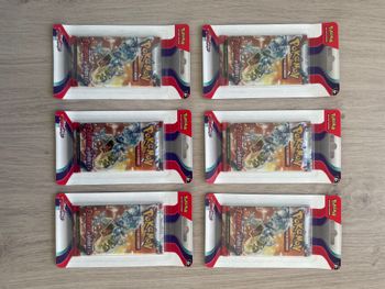 Lot de 6 boosters pokemon EV1, écarlate et violet, neufs sous blister.