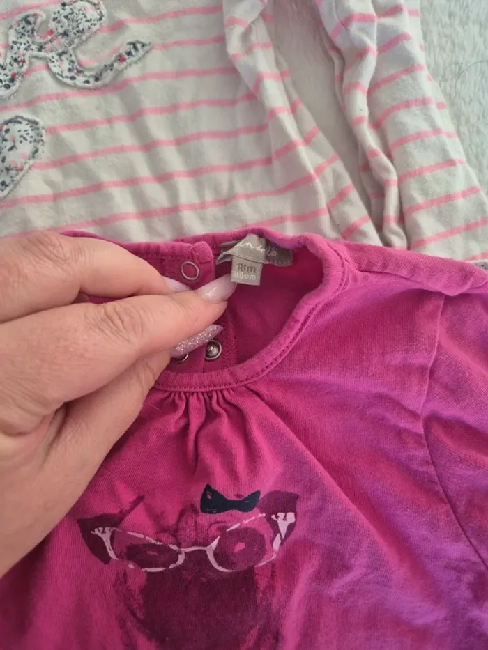 Lot 2 t shirts manches longues 18 mois - photo numéro 3