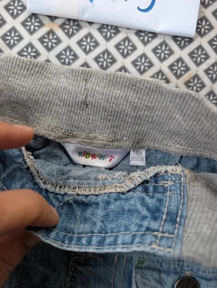 Short en jean bébé garçon 18 mois - photo numéro 2