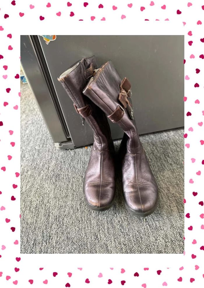 Bottes cuir fille