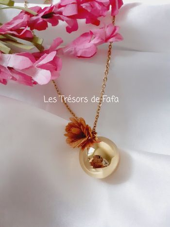 Bola de grossesse fleur marron