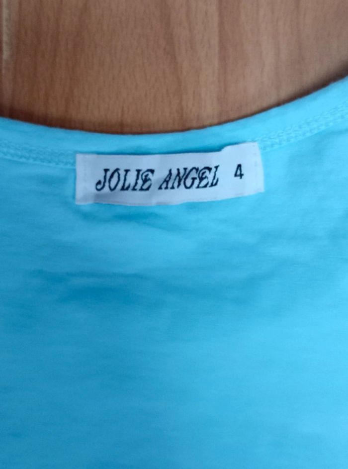 T-shirt 4 ans bleu Jolie Angel - photo numéro 2